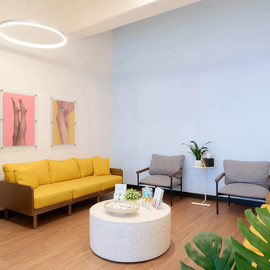 The waiting room in one of our vein treatment centers.